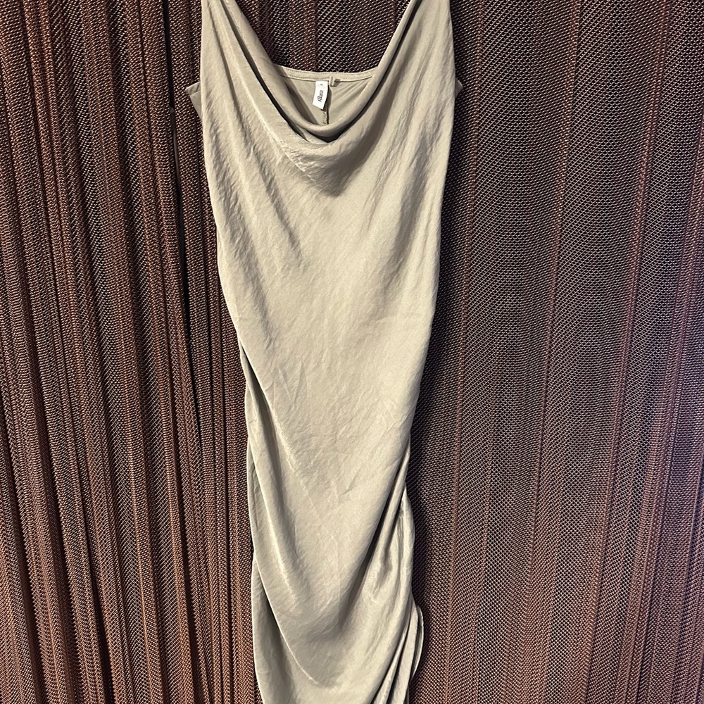 Glam Green Draped Maxi Dress